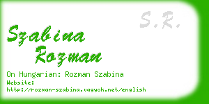 szabina rozman business card